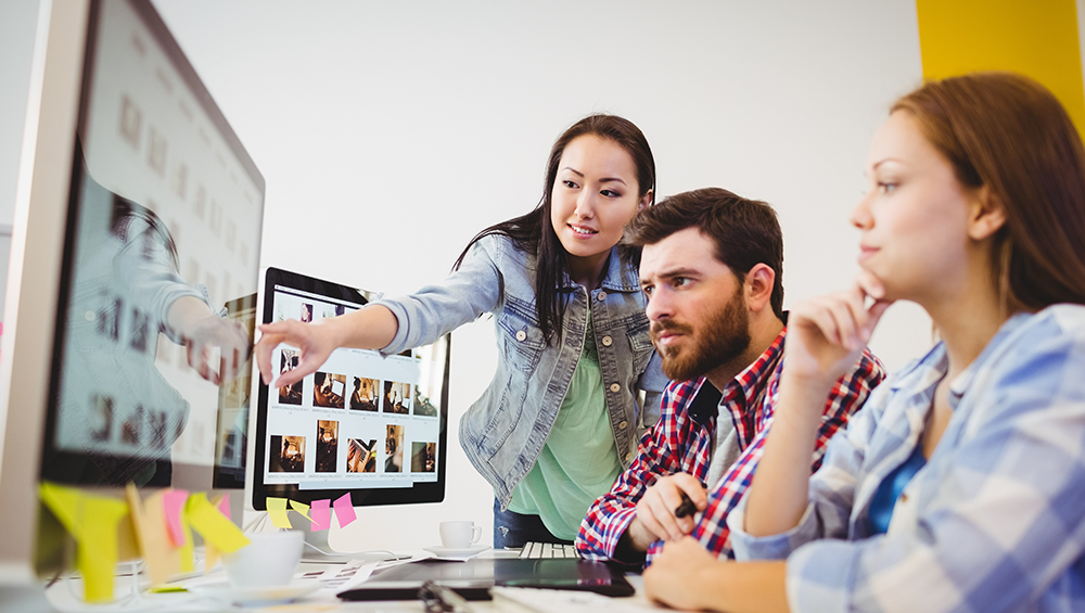 collaboration on  a screen